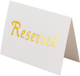 Coated Paper Reserved Signs, Tent Place Card, Rectangle, White, 76x101x0.6mm