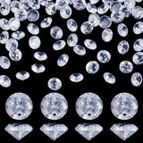 Cubic Zirconia Charms, Faceted, Flat Round, Clear, 8x4mm, Hole: 1mm, 120pcs/box