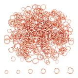 420Pcs 6 Styles 304 Stainless Steel Jump Rings, Open Jump Rings, Rose Gold, 70pcs/style