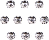 Tibetan Style Alloy Spacer Beads, Rondelle, Antique Silver, 8x5.5mm, Hole: 3.5mm, 100pcs/box