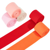 10M 5 Colors Polyester Flat Elastic Rubber Band, Webbing Garment Sewing Accessories, Mixed Color, 50mm, 2m/color