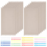 Knitting Tools, Including 12Pcs Cardboard Weaving Looms, 24Pcs Large Eye Plastic Sewing Needles, Mixed Color, Loom: 33x16.5x0.2cm, Needle: 92x6x3mm & 71x4x3mm