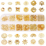 Iron & Brass & Alloy Bead Caps, Golden, 130x50x15mm, 240pcs/box