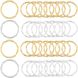 100Pcs 2 Colors Alloy Linking Rings, Circle Frames, Cadmium Free & Lead Free, Platinum & Golden, 22x1.5mm, Inner Diameter: 18.5mm. 50pcs/color