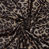 Leopard Print Polyester Fabric, Garment Accessories, for DIY Crafts, Leopard Pattern, 150x0.02cm
