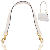 Leather Bag Straps, with Alloy Swivel Eye Bolt Snap Hooks, Floral White, 51.8x2.35x0.5cm