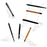 3 Style Acrylic Pen Holder, Detachable Multiple Pen Rack, Clear, 80~300x45~145x76~110mm