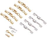 Rack Plating Brass Lobster Claw Clasps with Clip Ends, Nice for Jewelry Making, Mixed Color, 33x5mm, 10sets/color, 20sets/box