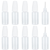 PET Tip Applicator Bottles, 10ml Precision Needle Tip Applicator Bottles Glue Bottle Squeeze Bottle for UV Resin, Glue, Artwork, White, 2x7.3cm, Capacity: 10ml(0.34fl. oz)