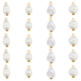 80Pcs 4 Styles ABS Plastic Imitation Pearl Pendants, with Iron and Alloy Findings, Oval & Teardrop & Flat Round, Creamy White, 17.5~23.5x10.5~14.5x5~10mm, Hole: 1.8~3mm, 20pcs/style