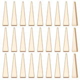 30Pcs Brass Pendants, Nickel Free, Triangle, Real 18K Gold Plated, 22x5x2.5mm, Hole: 1mm