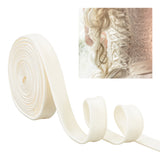 Polyester Satin Cord, for Women's Wedding Dress Zipper Replacement, Beige, 3500x16x1mm