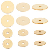 400pcs 2 Styles Brass Spacer Beads Sets, Long-Lasting Plated, Disc, Real 18K Gold Plated, 6~8x0.5~3mm, Hole: 0.9~1mm