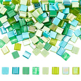 240Pcs 8 Style 2-Hole Glass Seed Beads, Rectangle, Light Green, 5x4.5~5.5x2~2.5mm, Hole: 0.5~0.8mm, 30pcs/style