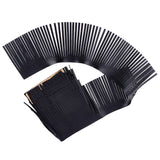 2 Meters PU Imitation Leather Tassels Trimming, for Costume Accessories, Black, 100~105x0.5mm