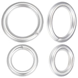 80Pcs 2 Size 925 Sterling Silver Round Rings, Soldered Jump Rings, Closed Jump Rings, Silver, 21 Gauge, 4~5x0.7mm, Inner Diameter: 2~3mm, 40Pcs/size