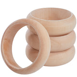 Unfinished Wood Plain Bangle for Women, Moccasin, Inner Diameter: 2-5/8 inch(6.75cm)