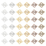 Tibetan Style Links Connectors, Chinese Knot, Mixed Color, 22x18.5x1mm, 6 colors, 24pcs/color, 144pcs/box