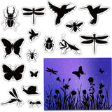 PVC Plastic Stamps, for DIY Scrapbooking, Photo Album Decorative, Cards Making, Stamp Sheets, Insect Pattern, 16x11x0.3cm