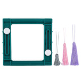 Plastic Tassel Making Tool, Tassel Maker, Square, Teal, 88x90x17mm