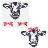 PET Hollow Out Drawing Painting Stencils, for DIY Scrapbook, Photo Album, Cattle, 30x30cm