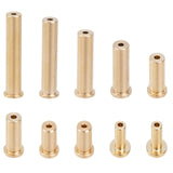 Brass Tip Plug Weights for Golf Club Shaft, Golf Accessories, Golden, 7~37.5x8.5~9mm, Hole: 1.7mm, 10pcs/box
