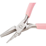 Ferro-nickel Round Concave Pliers, Pink, 12.7x8.7x0.95cm