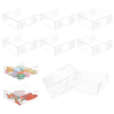 Transparent Plastic PVC Box Gift Packaging, Waterproof Folding Box, Clear, Square, 16x16x5.5cm, Unfold: 27.1x27.1x0.03cm