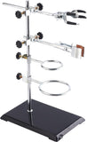 Laboratory Support Stand, with Rod, Lab Clamp, Flask Clamp, Condenser Clamp Stands, Lab Supplies, Platinum, 350mm