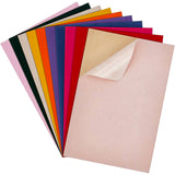 Jewelry Flocking Cloth, Polyester, Self-adhesive Fabric, Rectangle, Mixed Color, 29.5x20x0.07cm, 20pcs/box