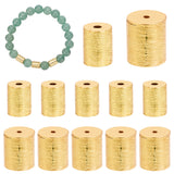 12Pcs 2 Style Brass Drawbench Beads, Long-Lasting Plated, Column, Real 18K Gold Plated, 6.5~9.5x6~8mm, Hole: 1mm, 6pcs/style
