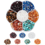 3318Pcs 7 Style Natural Mixed Gemstone Beads, No Hole/Undrilled, Chip, 2~8x2~4mm