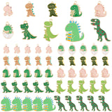40Pcs 10 Style Alloy Enamel Pendants, Dinosaur, Mixed Color, 17~30.5x11~23.5x1~2.5mm, Hole: 1.2~2mm, 4pcs/style