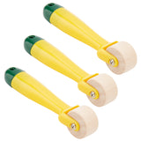 Wooden Seam Rollers, with Plastic Handle, Quilting Patchwork Tool, Yellow, 150x35x36.5mm, Hole: 6mm