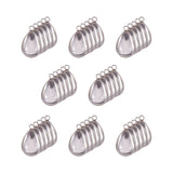 DIY Jewelry Making, with 304 Stainless Steel Pendant Cabochon Settings and Clear Glass Cabochons, teardrop, Stainless Steel Color, Tray: 14x10mm, 17.5x10.5x1.5mm, Hole: 1.6mm, 50pcs/box