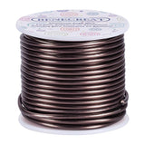 Round Aluminum Wire, Camel, 9 Gauge, 3mm, about 55.77 Feet(17m)/roll