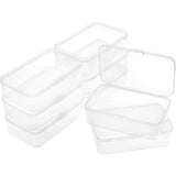 Plastic Bead Containers, Rectangle, Clear, 11.8x7.2x3.5cm, 8pcs/set