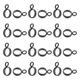 60Pcs 304 Stainless Steel Tube Bails, Loop Bails, Ring Shape with Loop, Electrophoresis Black, 8x5.5x1.5mm, Hole: 1.8mm, Inner Diameter: 4.5mm