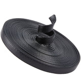 4.75~5M Flat Imitation Leather Cord, for Pillow Decor, Black, 12x2mm, about 5.19~5.47 Yards(4.75~5m)/Roll