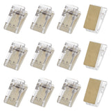 30Pcs Plastic Hangers Clips, with Adhesive Back, Multi-Purpose Hanger Clips, Clear, 26x13.5x13mm