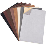 8 Sheets 8 Colors Faux Suede Self-adhesive Fabric, Rectangle, Mixed Color, 30x20cm, 1 sheet/color