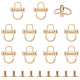 10 Sets Zinc Alloy Bag Hanger for Purse Making Supplies, with Screws, Bag Repalcement Accessories, Light Gold, 6.5~28x8~29x8mm, Hole: 2.5mm, 3pcs/set, 10sets/box