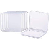 Transparent Plastic Bead Containers, Cuboid, Clear, 12.5x11.5x1.15cm