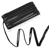 Sparkle Polyester Ribbons, with PVC Plastic Paillette, Garment Accessories, Black, 1/2 inch(13mm), about 35 Yards(32m)/Card