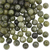 2 Strands Natural Chinese Green Jade Beads Strands, TaiWan Jade, Round, 8mm, Hole: 1.1mm, about 48pcs/strand, 15.4 inch(39.12cm)