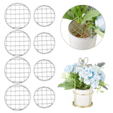 18Pcs 2 Style Galvanized Iron Mason Jar Flower Frog Lid, Insert Grid Organizer for Canning Jars, Flat Round, Platinum, 68.5~84x1.5~2mm