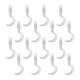 304 Stainless Steel Pendants, Sickle Charm, Stainless Steel Color, 28.5x12x2mm, Hole: 2mm, 16pcs/box