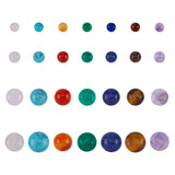 56Pcs 28 Styles Chakra Natural & Synthetic Mixed Gemstone Cabochons, Half Round/Dome, Mixed Dyed and Undyed, 6~12x3~5mm, 2pcs/style