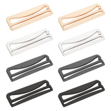 8Pcs 4 Colors Zinc Alloy Underwear Strap Buckles, Bra Hook, Number 9-Shaped, Mixed Color, 19x54.5x3mm, Inner Diameter: 1.8x49mm, 2pcs/color