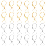 40Pcs 2 Colors 304 Stainless Steel Leverback Earring Findings with Pendant Bails, Golden & Stainless Steel Color, 23.5x12x2.5mm, Pin: 0.8mm and 0.6mm, 20pcs/color